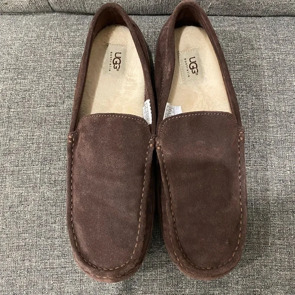 UGG Men's Alder Suede Slippers Dark Brown Men Size 11